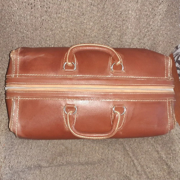 Vintage CHENEY Leather Duffle Bag-Chestnut Brown-Very Good - Picture 2 of 8